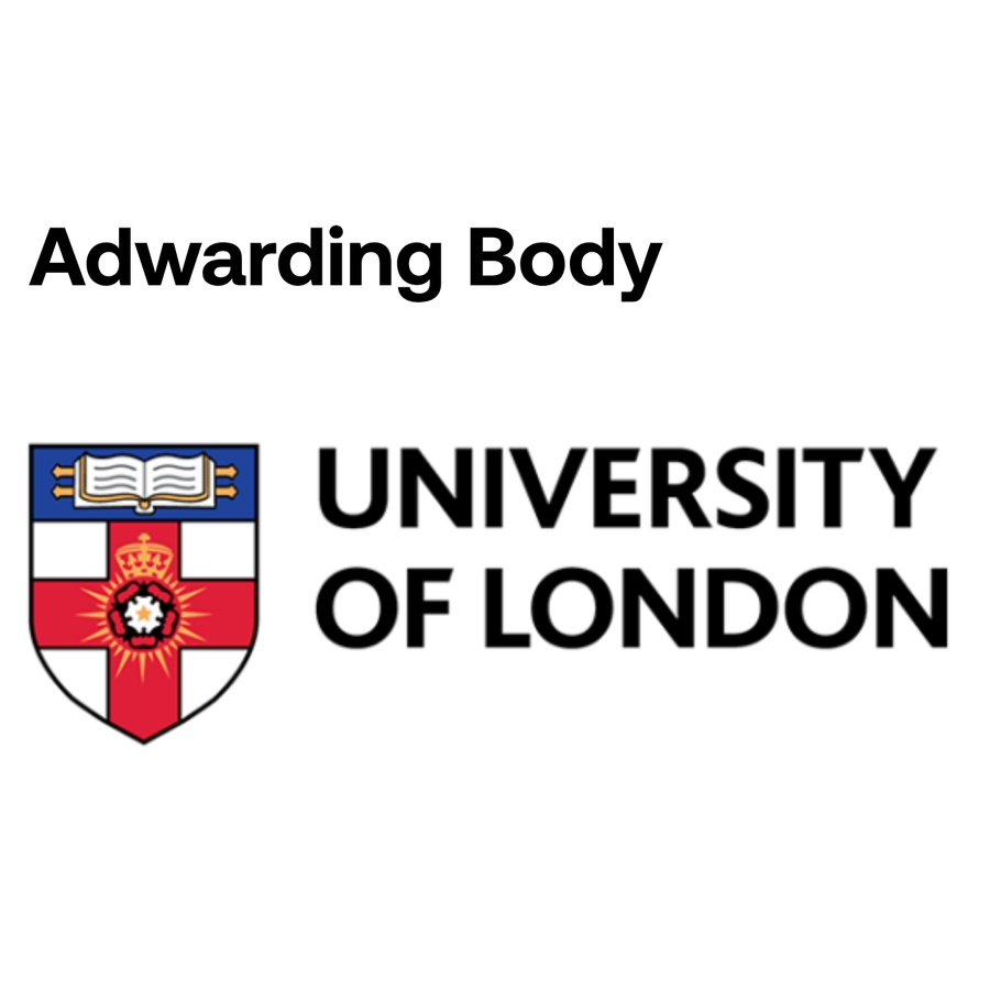 Logotipo de la Universidad de Londres que representa el cuerpo adjudicador.