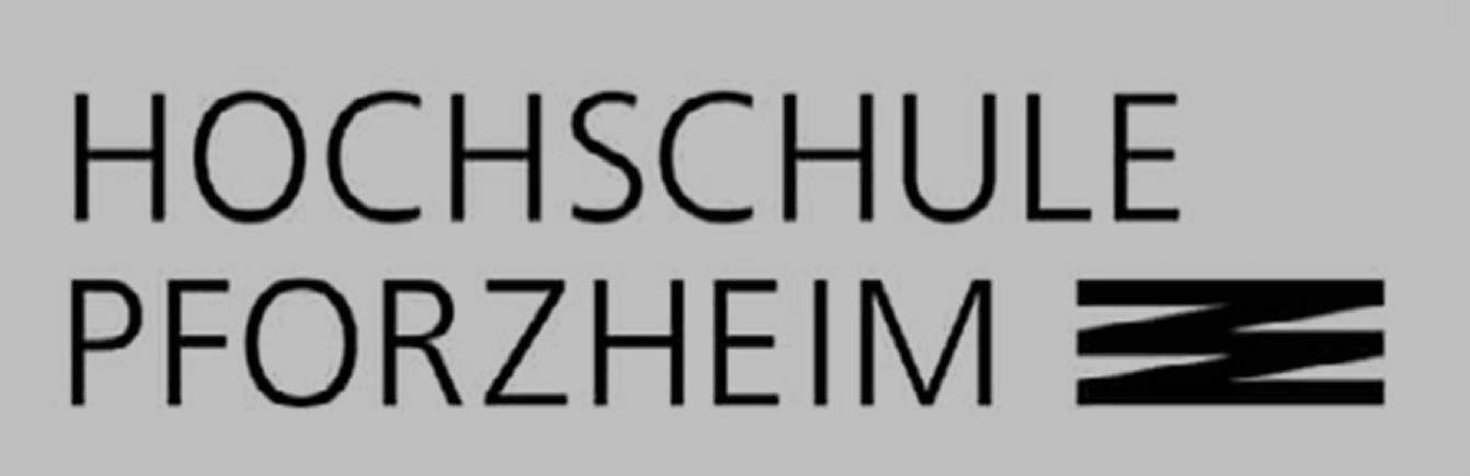 Logo de la Hochschule Pforzheim sobre un fondo gris.