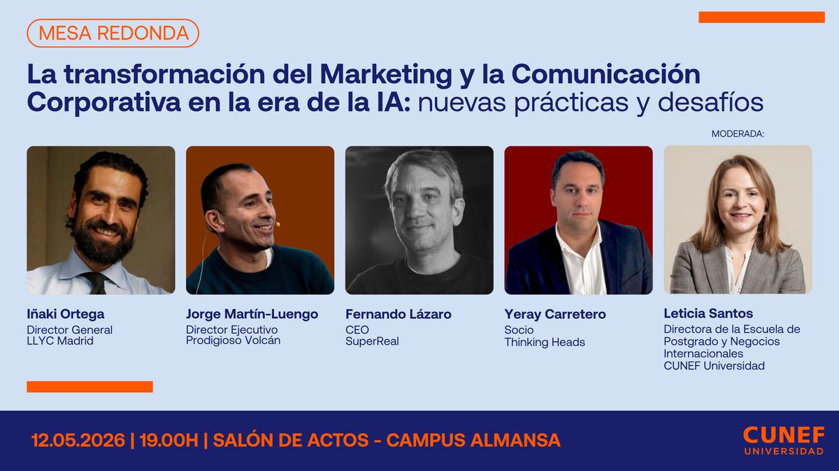 Una mesa redonda sobre la transformación del marketing y la comunicación corporativa en la era de la inteligencia artificial.