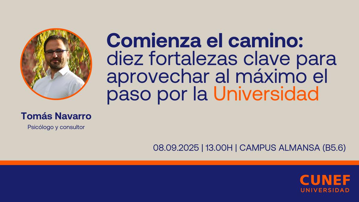 Taller sobre cómo aprovechar al máximo la experiencia universitaria dirigido por Tomás Navarro.