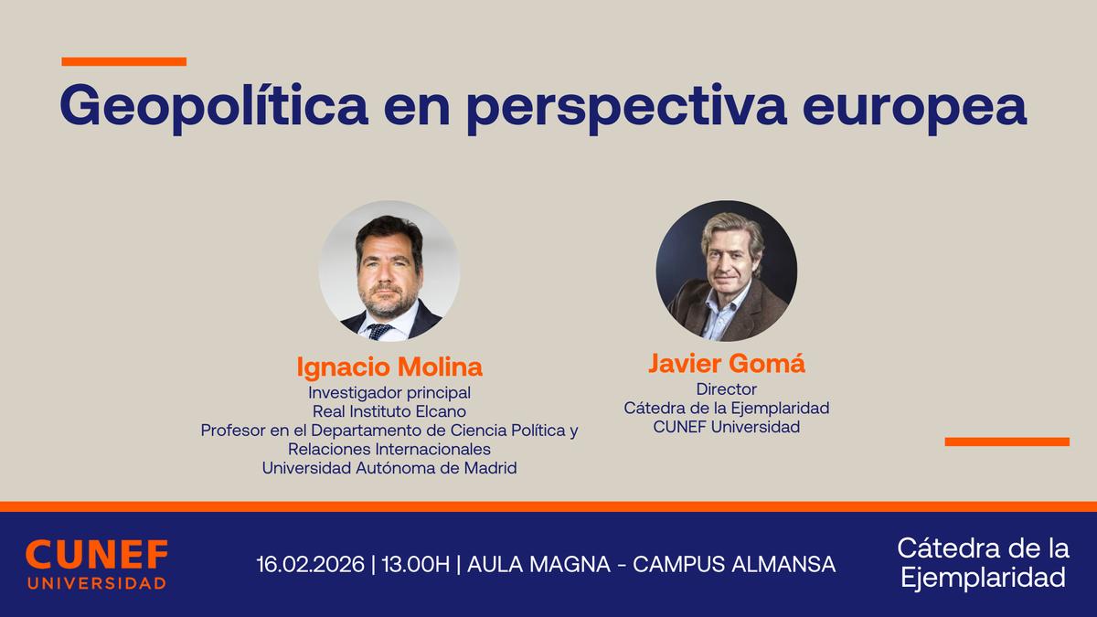 Presentación sobre geopolítica en perspectiva europea con Ignacio Molina y Javier Gomá.