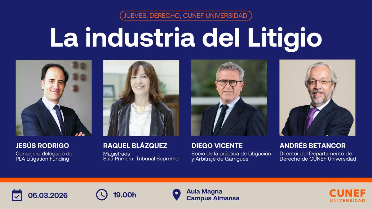 Cartelería del evento. En la fotografía, de izquierda a derecha: Jesús Rodrigo, Raquel Blázquez, Diego Vicente y Andrés Betancor