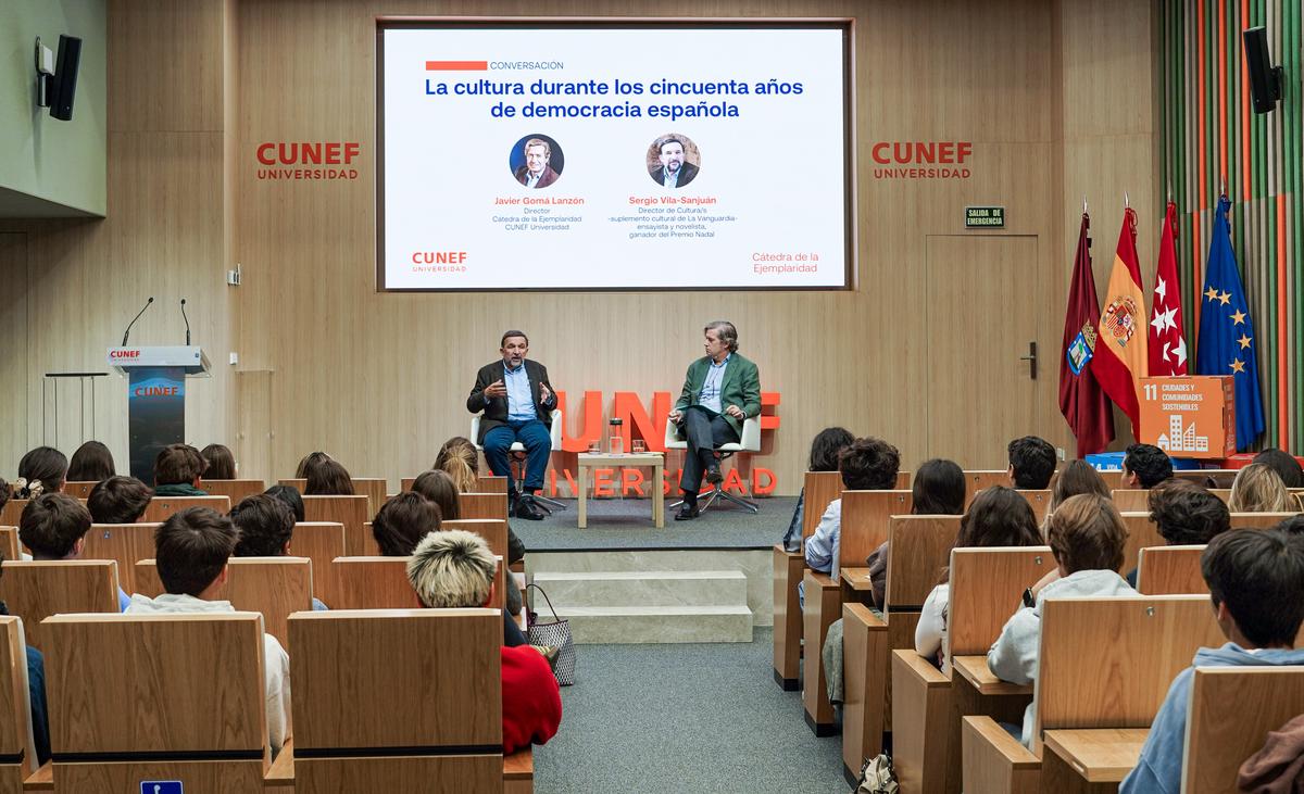 Javier Gomá, Chair of Exemplarity at CUNEF Universidad, and Sergio Vila-Sanjuán, Director of Cultura/s (the weekly cultural supplement of the daily newspaper La Vanguardia)