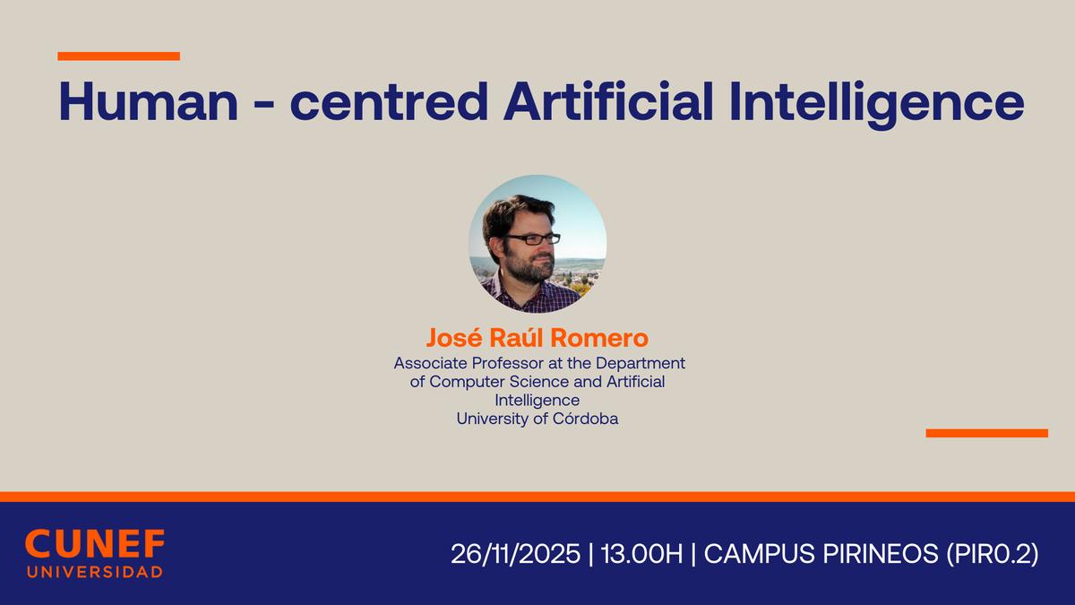 Conferencia sobre inteligencia artificial centrada en el ser humano.