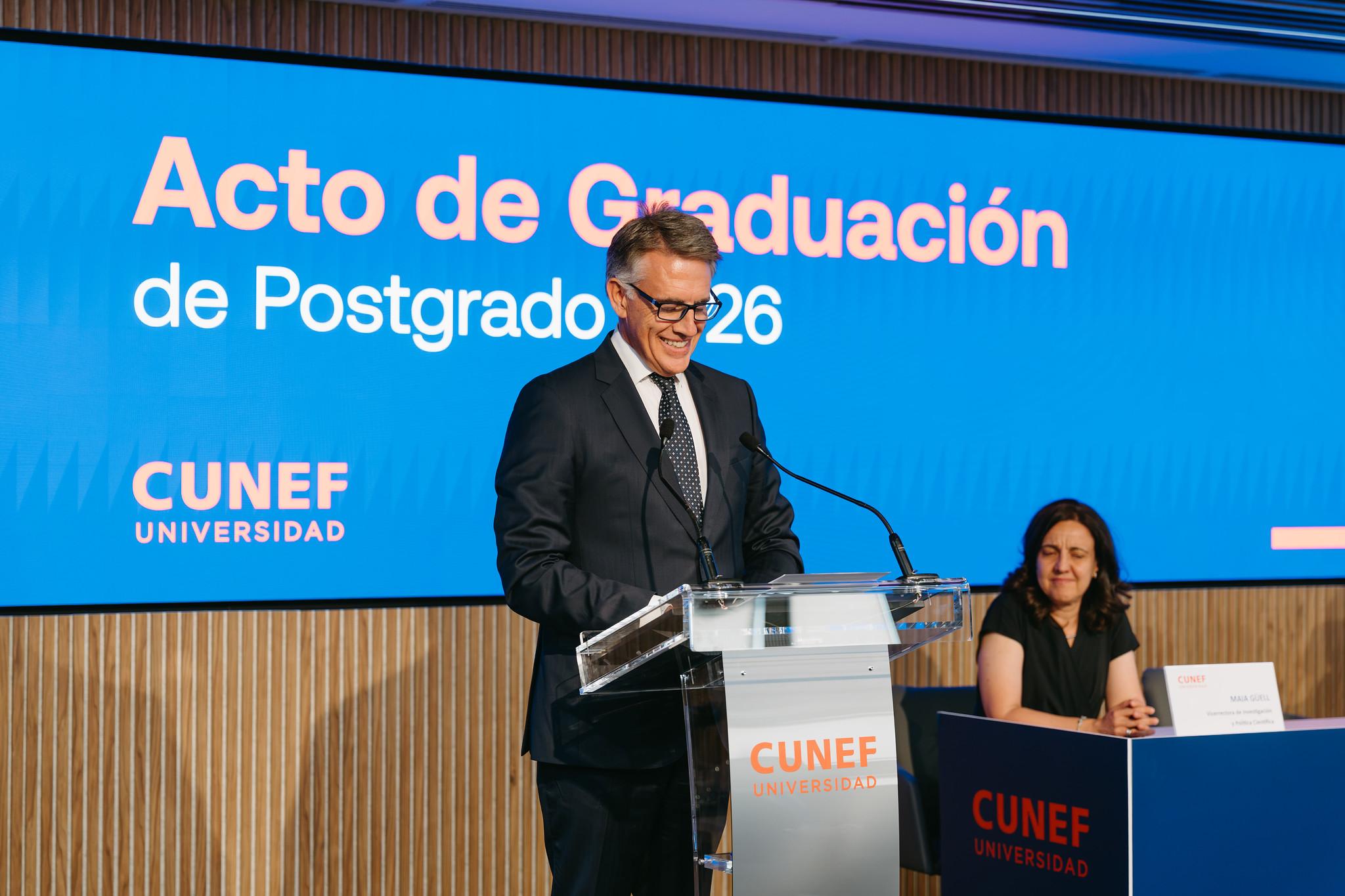 Ceremonia de graduación del programa de posgrado de CUNEF para la promoción 2026.