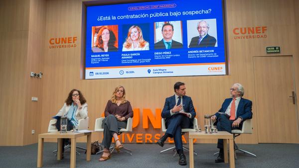 ¿Está la contratación pública bajo sospecha? Eficiencia e integridad a debate en el ciclo “Jueves Derecho” de CUNEF Universidad