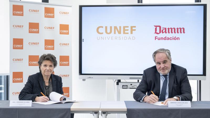 CUNEF Universidad and the Damm Foundation renew their institutional cooperation agreement