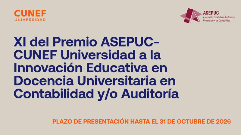 Colaboramos con los premios Innovación Educativa en Docencia Universitaria en Contabilidad y Auditoría 