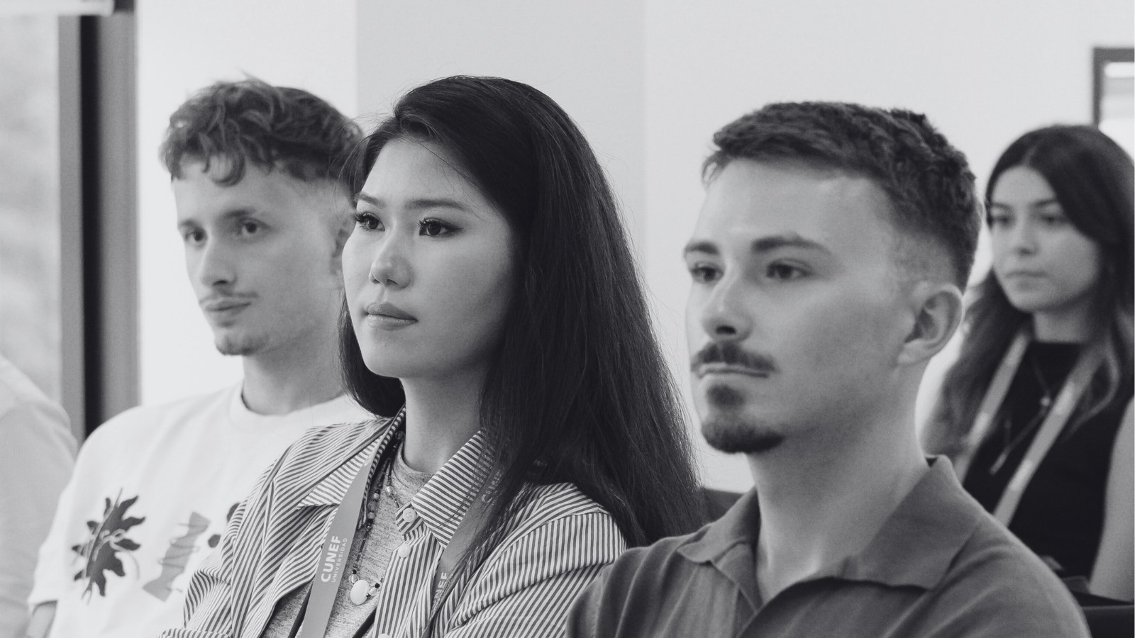 Un grupo de estudiantes internacionales de CUNEF Universidad.